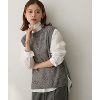 【5色展開/手洗い可】ローシルクウールニットベスト