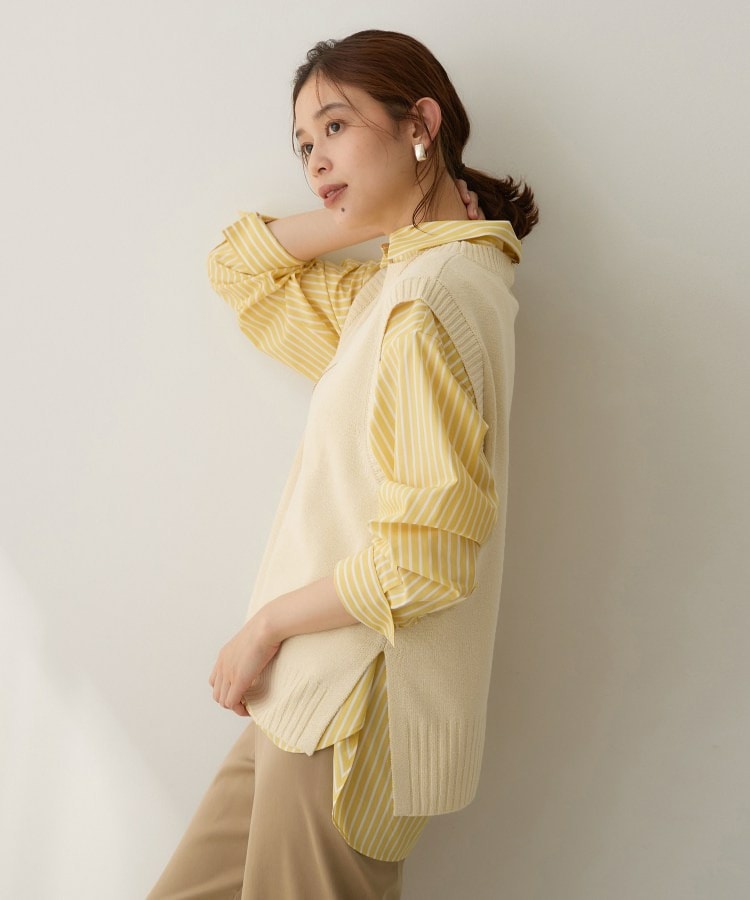 【5色展開/手洗い可】ローシルクウールニットベスト12