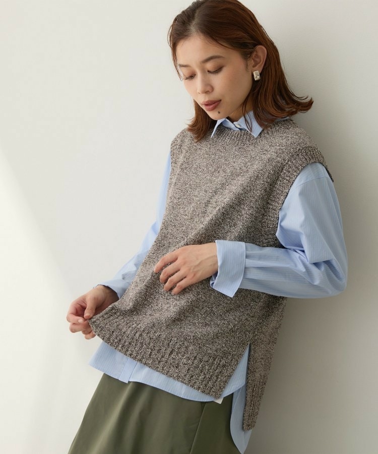 【5色展開/手洗い可】ローシルクウールニットベスト15