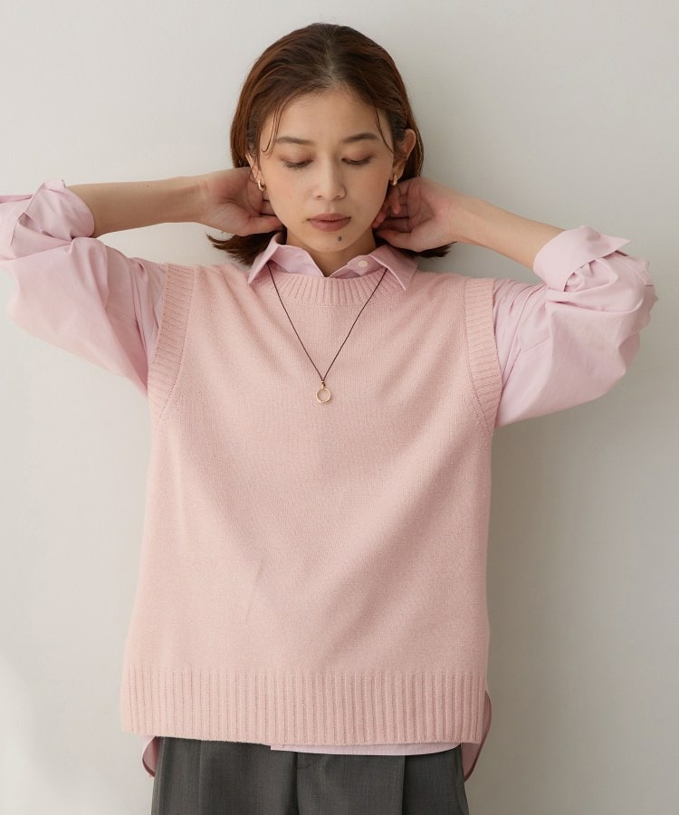 【5色展開/手洗い可】ローシルクウールニットベスト19