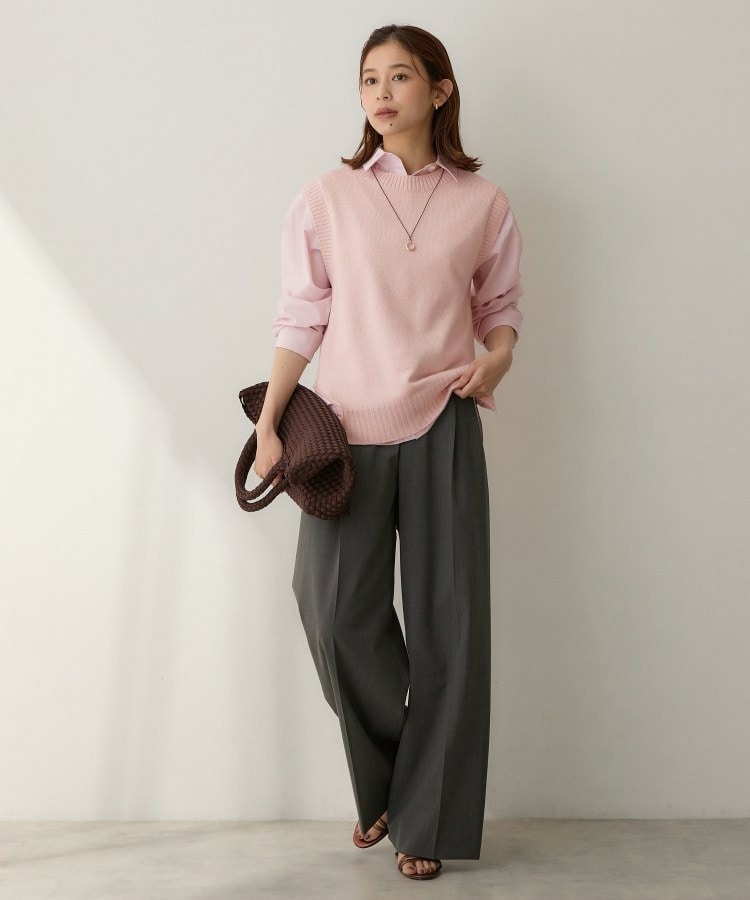 【5色展開/手洗い可】ローシルクウールニットベスト20