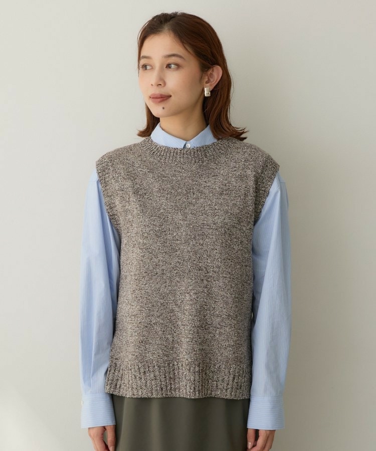 【5色展開/手洗い可】ローシルクウールニットベスト23