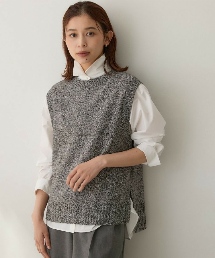 【5色展開/手洗い可】ローシルクウールニットベスト7