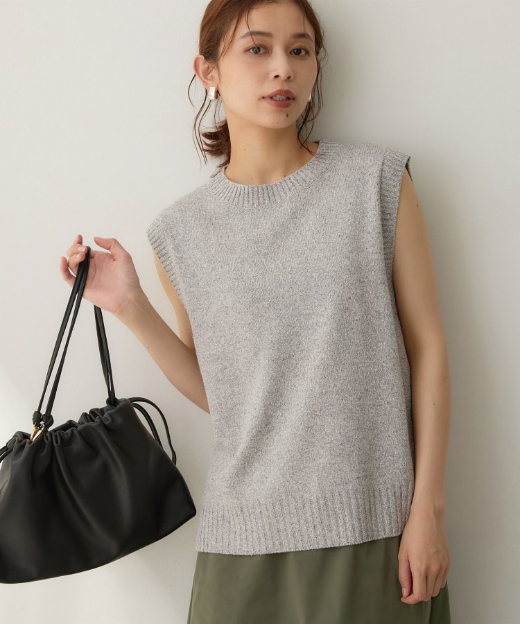 【5色展開/手洗い可】ローシルクウールニットベスト1