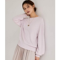 【店頭人気！/品よくゆったり】ボリュームスリーブニットプルオーバー