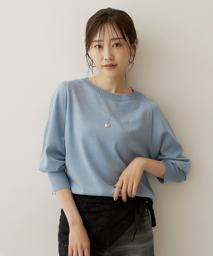 【アンサンブル可能/オンオフ使える】シルクウールカシミヤプルオーバー
