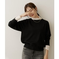 【アンサンブル可能/オンオフ使える】シルクウールカシミヤプルオーバー