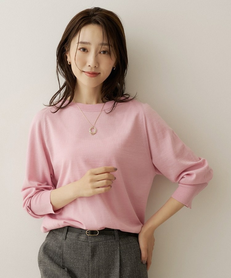 【アンサンブル可能/オンオフ使える】シルクウールカシミヤプルオーバー11