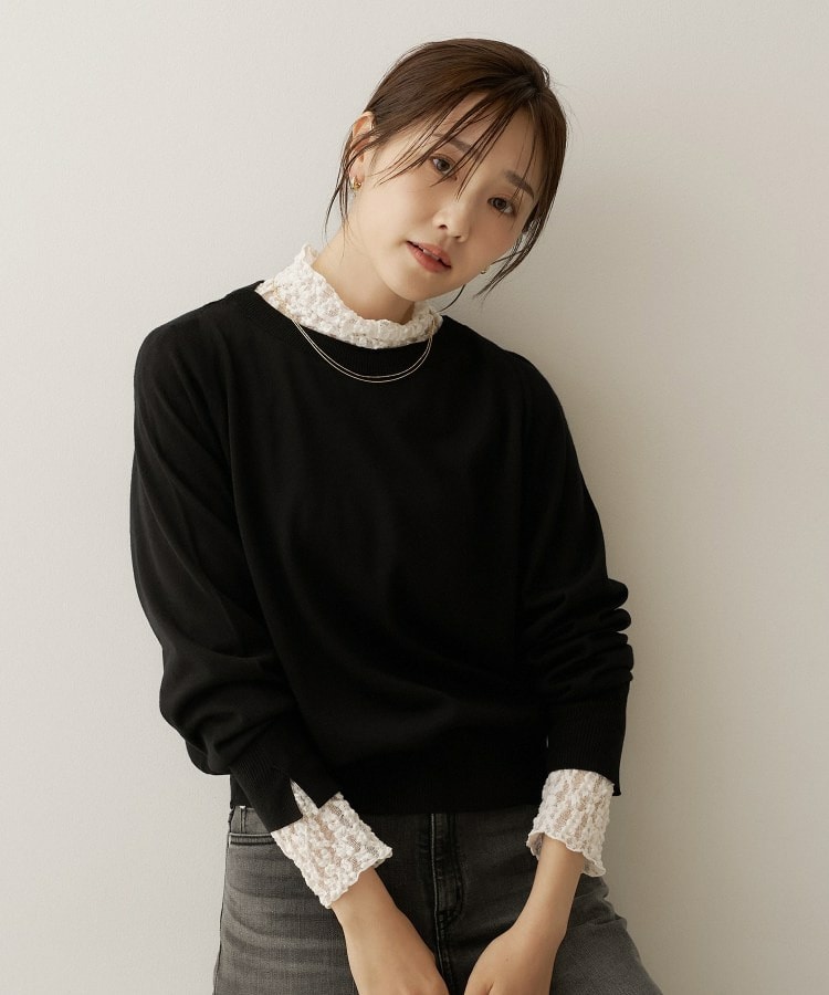 【アンサンブル可能/オンオフ使える】シルクウールカシミヤプルオーバー3