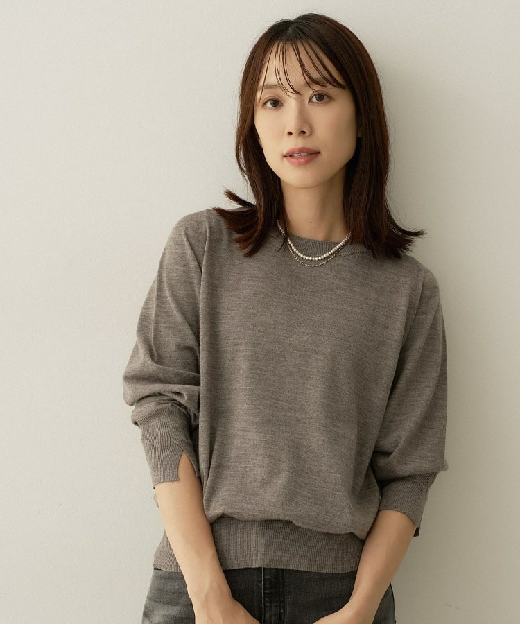 【アンサンブル可能/オンオフ使える】シルクウールカシミヤプルオーバー1