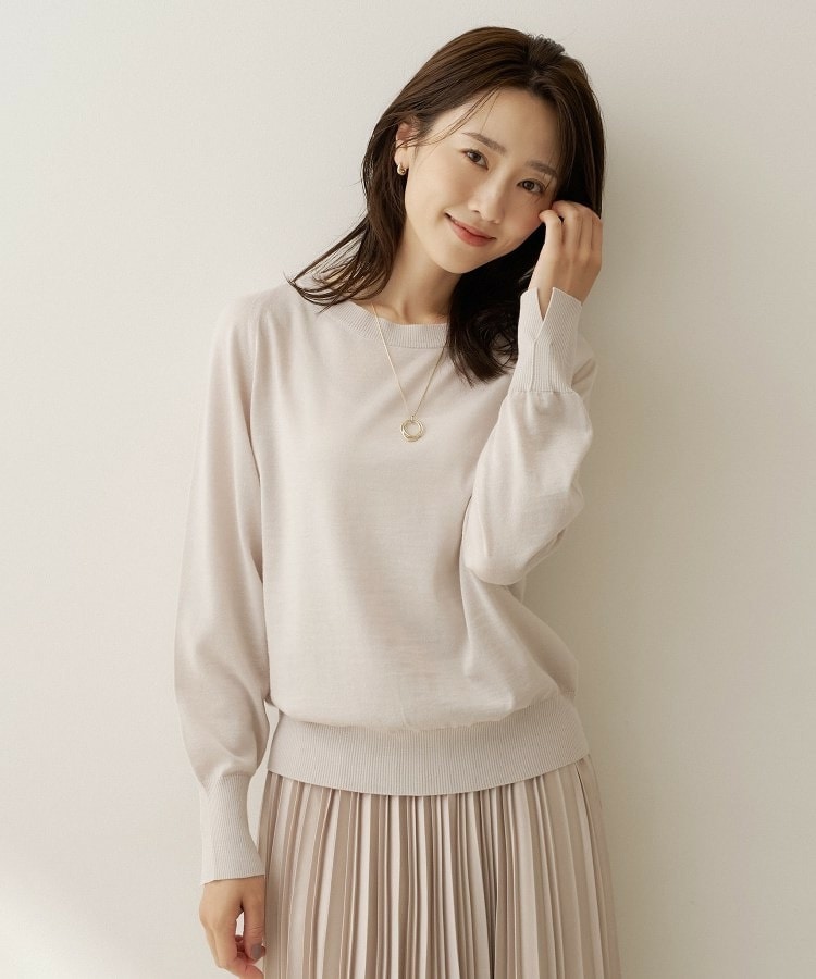 【アンサンブル可能/オンオフ使える】シルクウールカシミヤプルオーバー1