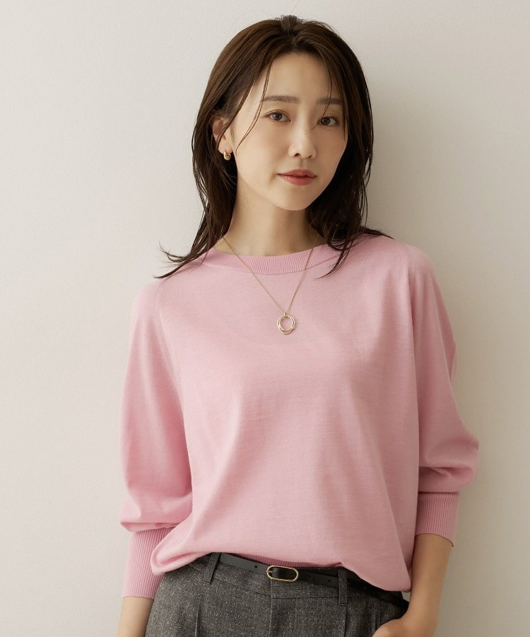 【アンサンブル可能/オンオフ使える】シルクウールカシミヤプルオーバー1