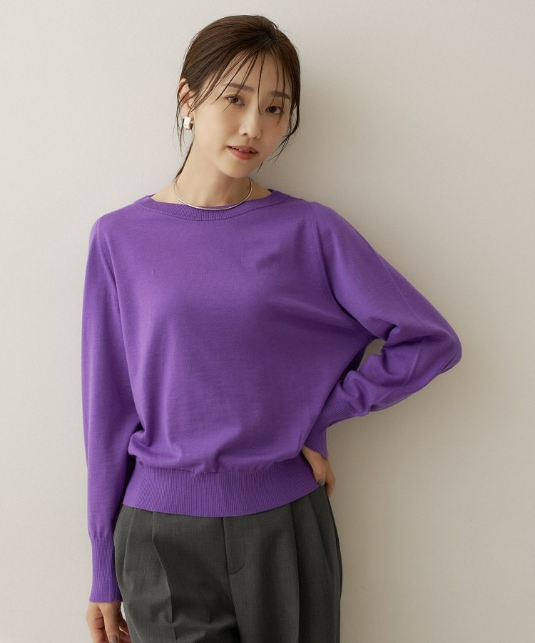 【アンサンブル可能/オンオフ使える】シルクウールカシミヤプルオーバー1