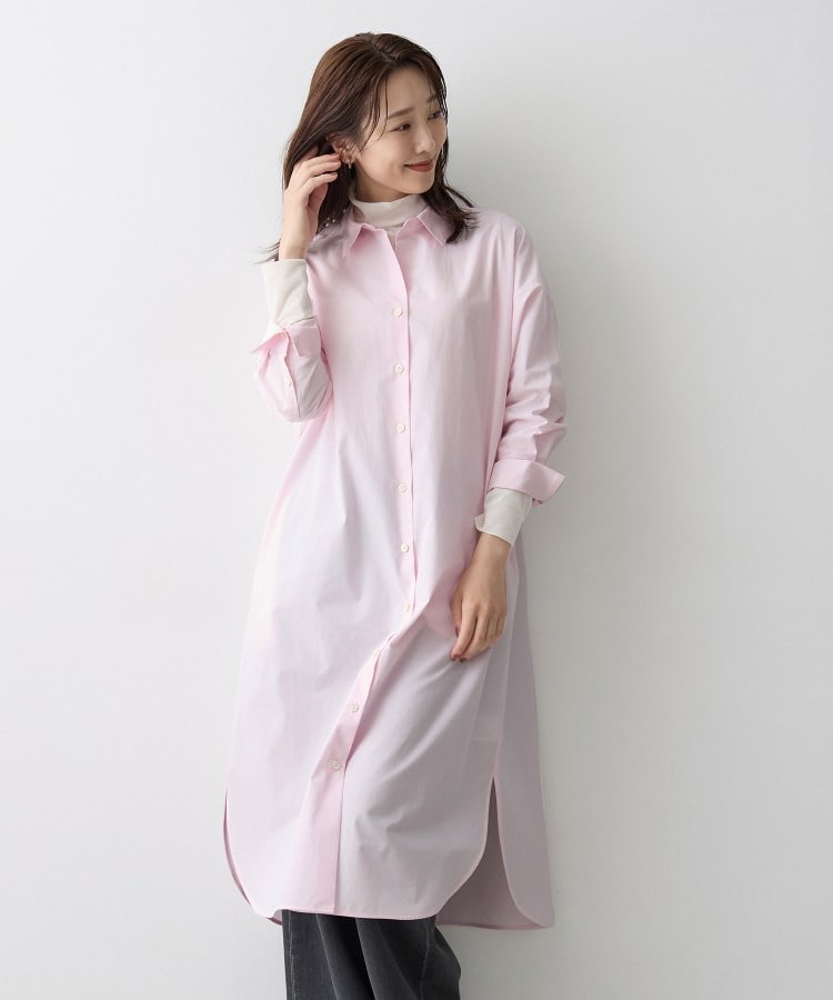 ロングシャツワンピース
