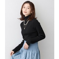 【アンサンブル可/タートルネック】ベーシックリブニット