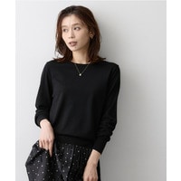 【アンサンブル可/オンオフ使える】ベーシッククルーネックニット