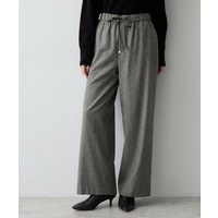 ウール混ドロストワイドパンツ