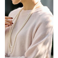 【アレンジ自在】ロングパール調ネックレス