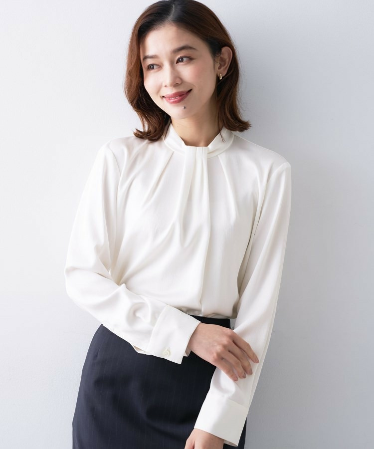 サテンドレープブラウス1