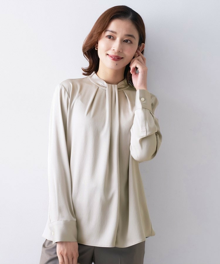 サテンドレープブラウス1