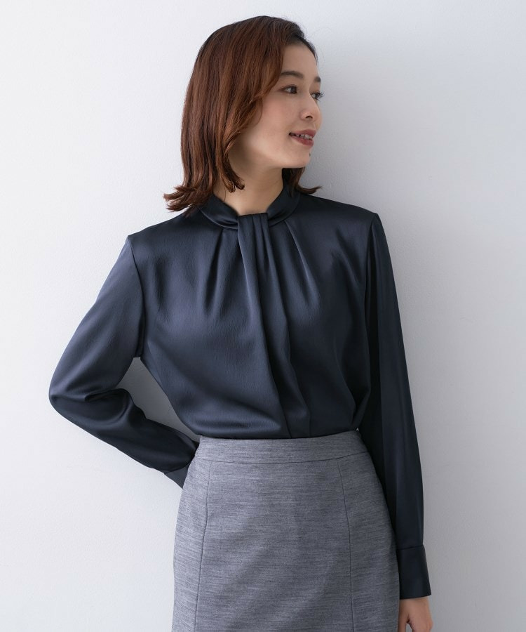サテンドレープブラウス1