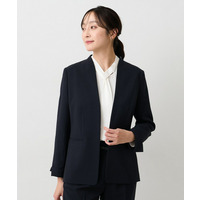 【UV/接触冷感/スーツ】エアリーノーカラージャケット