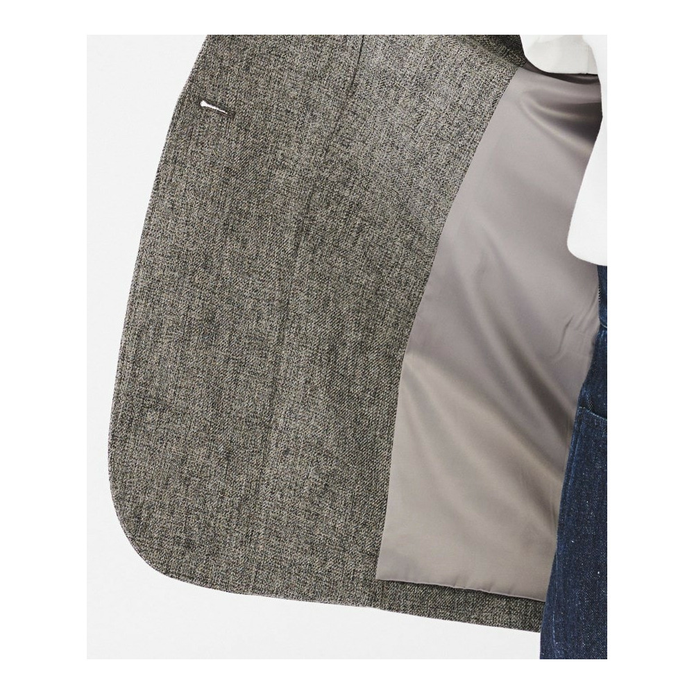 ◆【ツイードライク/セットアップ可】 メランジカラーレスジャケット22