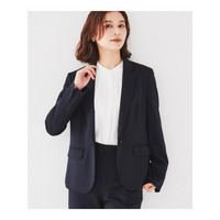 【通勤スーツ】ウール混ジャージ テーラードジャケット