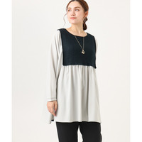 24年冬新作【大きいサイズ/2way】ツイードコンビチュニック