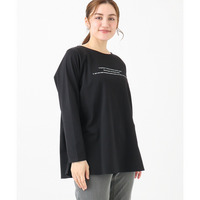 25年春新作【大きいサイズ】コットンロゴTシャツ