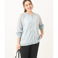 25年夏新作【大きいサイズ/2WAY】ラメシアーカーディガン