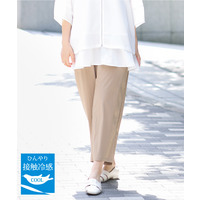 25年夏新作【大きいサイズ/接触冷感】ストレッチクロスコクーンパンツ