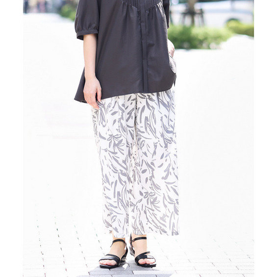 25年夏新作【大きいサイズ/a. v. v×eur3】リーフプリントパンツ【アリノマ/Alinoma】 25年夏新作【大きいサイズ/a. v. v×eur3】リーフプリントパンツ【アリノマ/Alinoma】