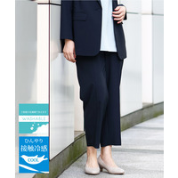 25年夏新作【大きいサイズ/セットアップ対応】接触冷感ストレッチストレートパンツ