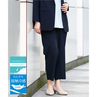 25年夏新作【大きいサイズ/セットアップ対応】接触冷感ストレッチストレートパンツ