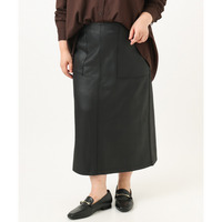 25年秋新作【大きいサイズ】フェイクレザータイトスカート