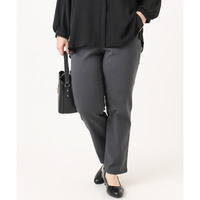 25年秋新作【大きいサイズ】さらさらストレッチストレートパンツ