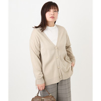 25年秋新作【大きいサイズ/洗える】Vネックカーディガン