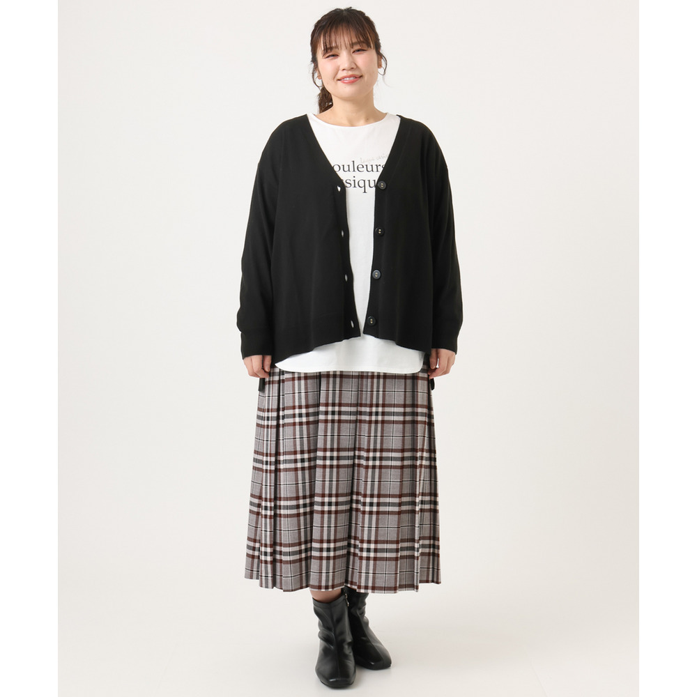 25年秋新作【大きいサイズ/洗える】Vネックカーディガン28