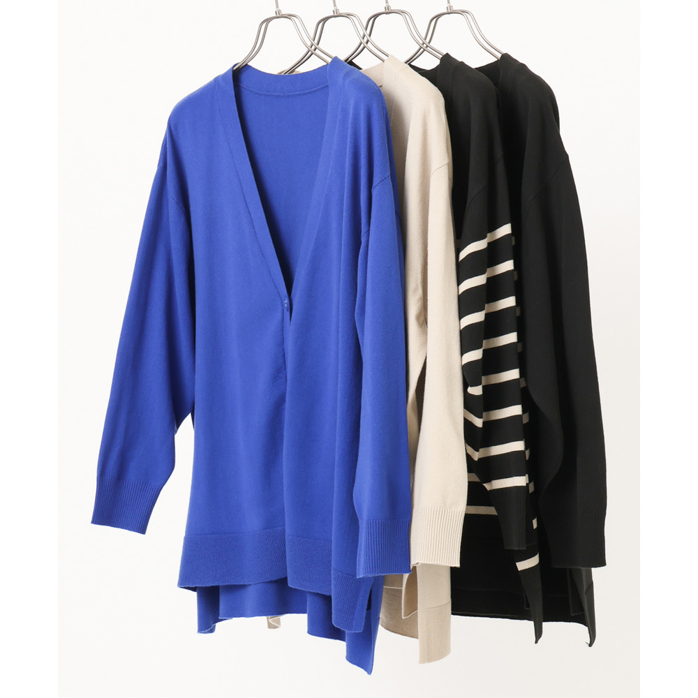 25年秋新作【大きいサイズ/洗える】Vネックカーディガン30