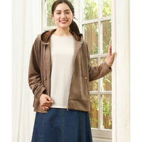 25年秋新作【大きいサイズ】スエードタッチダンボールパーカー