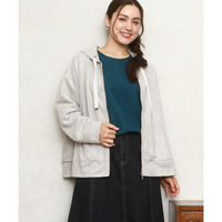 25年秋新作【大きいサイズ】スエードタッチダンボールパーカー