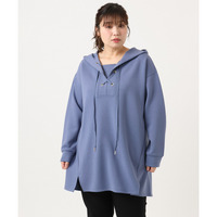 25年秋新作【大きいサイズ】レースアップダンボールフーディー