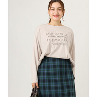 25年秋新作【大きいサイズ】ロゴプリント長袖Tシャツ