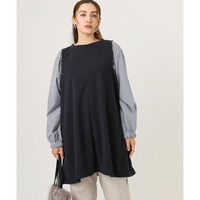 25年秋新作【大きいサイズ】異素材チュニック
