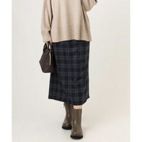 25年秋新作【大きいサイズ】チェックタイトスカート
