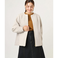 25年秋新作【大きいサイズ】キルティングコンビブルゾン