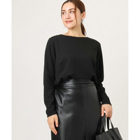 25年秋新作【大きいサイズ】ぽこぽこシャーリングトップス