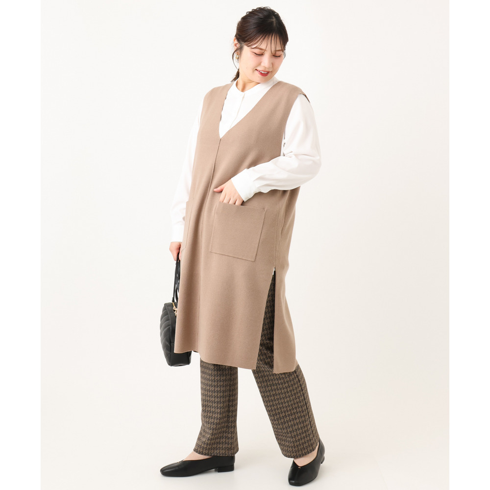25年秋新作【大きいサイズ】ジャカードスリムストレートパンツ13