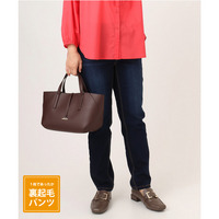 25年秋新作【大きいサイズ】ゆるフィットスキニー裏起毛デニムパンツ